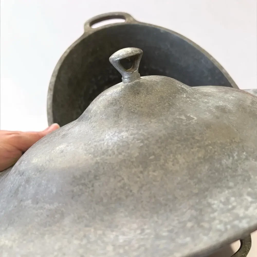 Vintage Montgomery Ward Cookware Heavy Cast Aluminum Oval Roaster